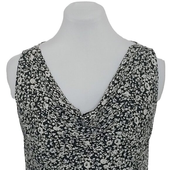 ADOLFO DOMINGUEZ Black and white floral 100% Muberry silk camisole - Picture 2 of 12